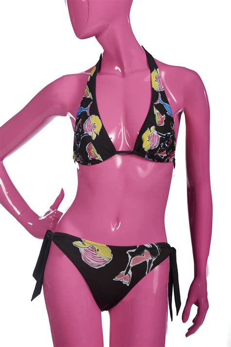 Bikini Con Reggiseno A Triangolo Con Stampa Pesci Save The Queen