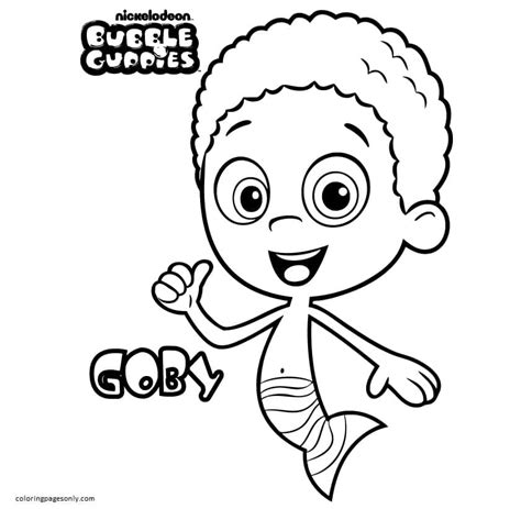 Goby Bubble Guppies Coloring Page - Free Printable Coloring Pages