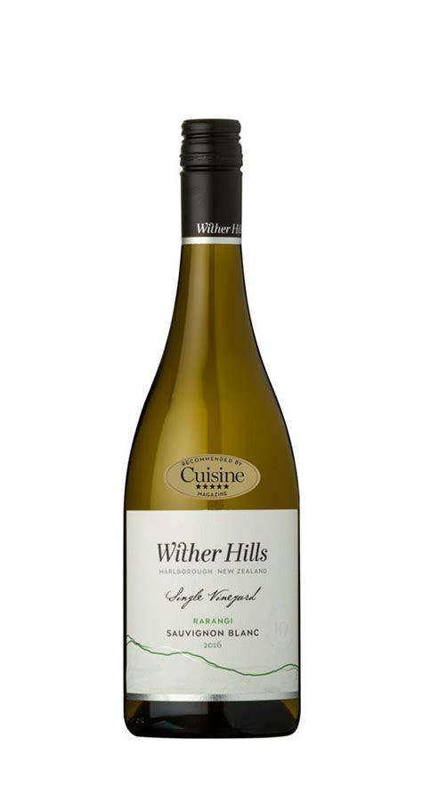 Wither Hills Rarangi Sauvignon Blanc 2016 Marlborough Cuisine Wine