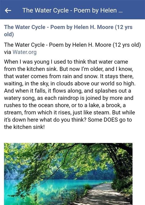 Poem On Water Cycle In English | Sitedoct.org