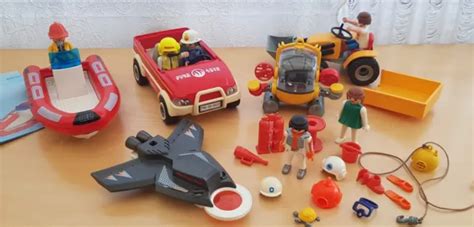 PLAYMOBIL LOT VRAC VÉHICULES DE POLICE Engin De Plongée Et Autres EUR 7