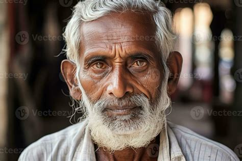 An old Indian man with a white beard and mustache. AI Generated 32040858 Stock Photo at Vecteezy