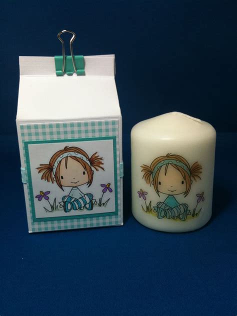 Handmade Decorated Candle With Matching Cute Milk Carton Box Diy