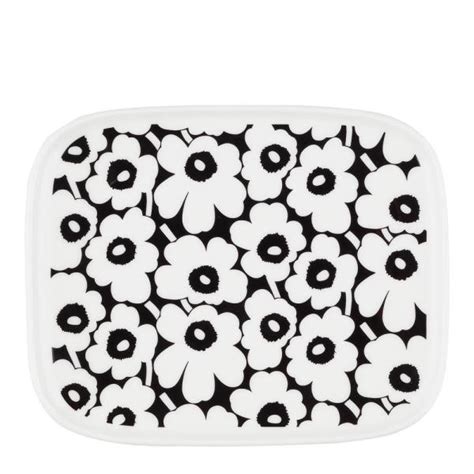 Marimekko Oiva Unikko Pikkuinen Tallerken 15x12 Cm Svart Hvit Kitchn No