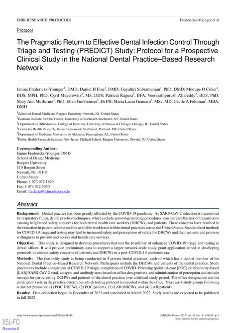 Pdf The Pragmatic Return To Effective Dental Infection Control Through Triage And Testing