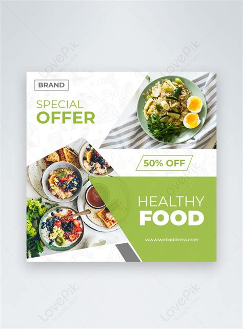 Modern Breakfast Restaurant Instagram Post Template Image Picture Free