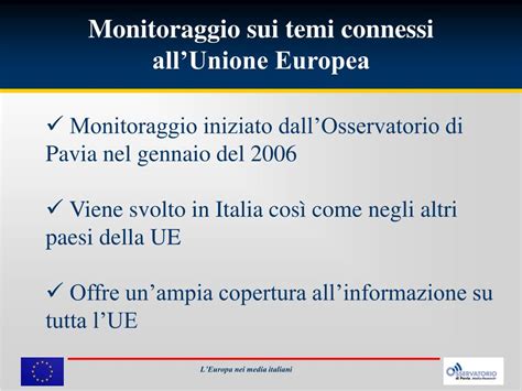 Ppt Monitoraggio Sui Temi Connessi Allunione Europea Powerpoint