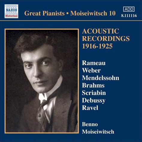 Great Pianists Moiseiwitsch Vol Flac Boxset Me