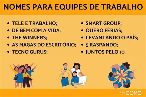Nomes De Grupos De Trabalho - +450 Nomes para equipes de trabalho - engraçados, motivacionais e mais!
