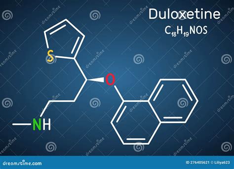 Duloxetine Antidepressant Drug Molecule It Is Used To Treat Anxiety