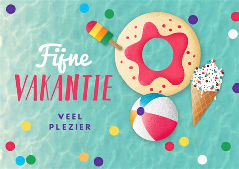 Vakantiekaart Fijne Vakantie Zomer Zee Tropisch Kaartje2go