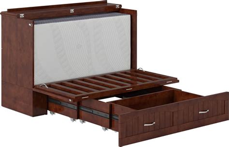 Afi Southampton Full Size Murphy Bed Chest With Mattress Storage