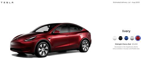 Tesla Giga Berlin Model Y RWD Available In Midnight Cherry Red