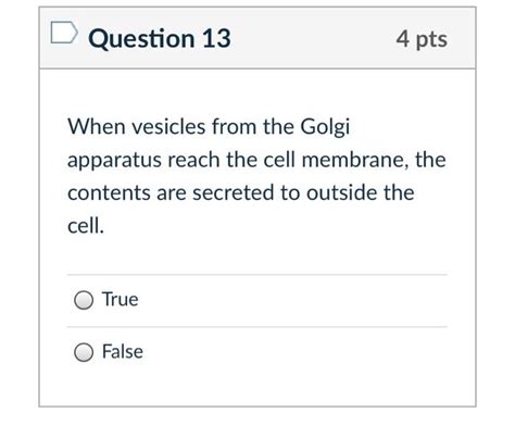 Solved Question Pts When Vesicles From The Golgi Chegg