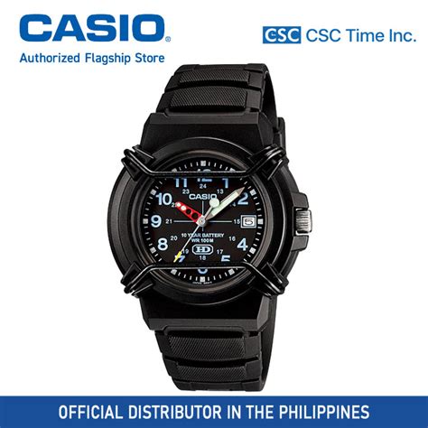 Casio Hda 600b 1bvdf Black Resin Strap 100 Meter Date Display Watch