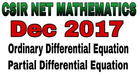 Csir Net Mathematics Solution Csir Net Dec Mathematics Solution