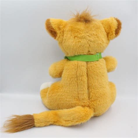 Peluche Le Roi Lion Simba Collier Vert Disney Authentic Mattel