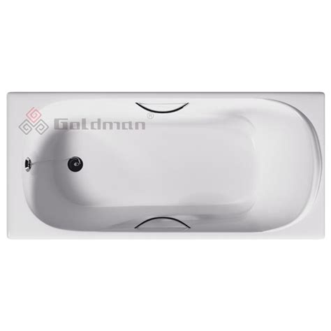 Комплект: Чугунная ванна Goldman Nova 170x80, с ручками и ножками ...
