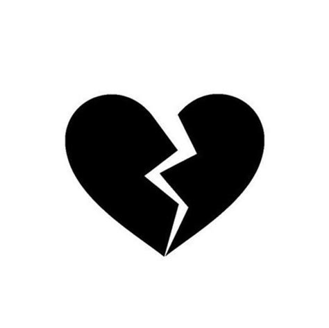 Broken Heart Sticker Heart Sticker Broken Heart Vinyl Decal | Etsy