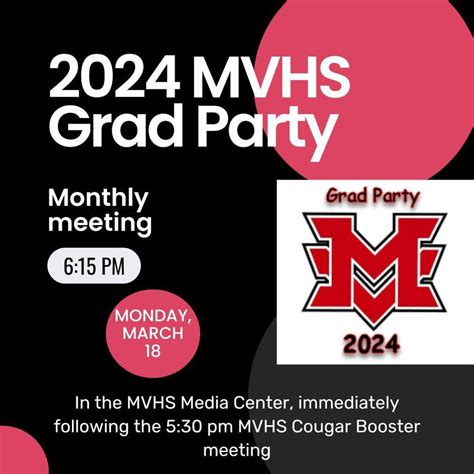 2024 Mvhs Grad Party Committee Meeting Mountain View High School Bend