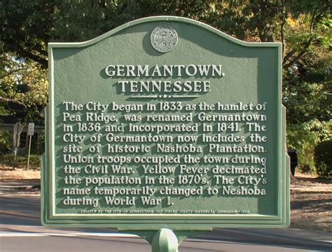 Read the Plaque - Germantown, Tennessee