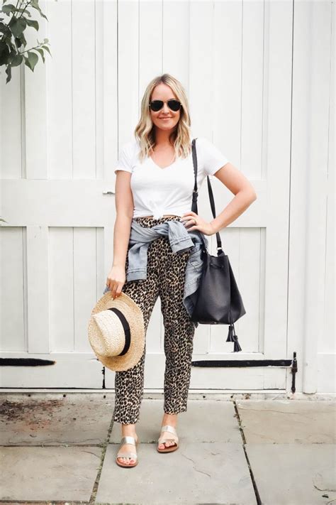 How To Wear Leopard Pants J Crew Factory Red White Denim