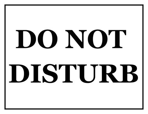 Free Printable Do Not Disturb Sign Templates PDF Word