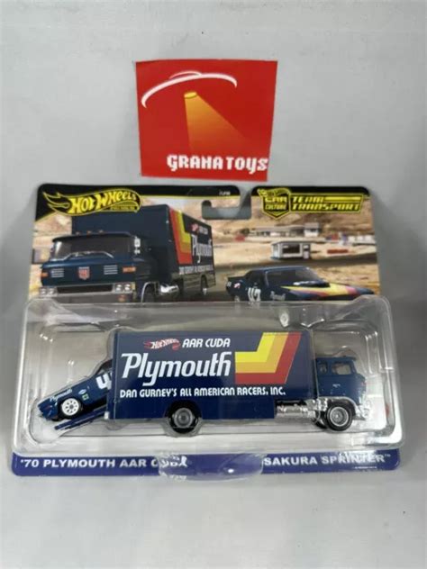 Plymouth Aar Cuda Avec Sakura Hot Wheels Voiture Culture Quipe Transport M Eur