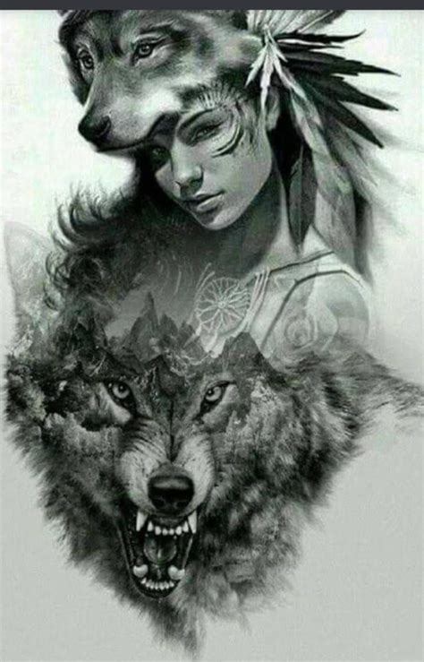 Tumblr Native American Tattoos Native American Girl Tattoo Wolf