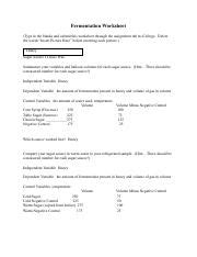 Understanding Fermentation: Effects of Different Sugar Sources | Course ...