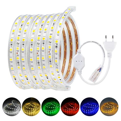 Tira De Luces LED SMD 5050 220 De V 60leds M Resistente Al Agua IP65