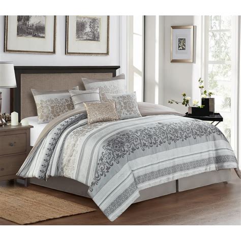 Lanco Luna 7 Piece Comforter Set Grey California King