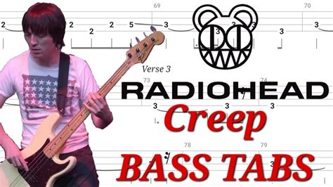 Radiohead Creep Play Along Bass Tabs Tutorial Lesson Youtube