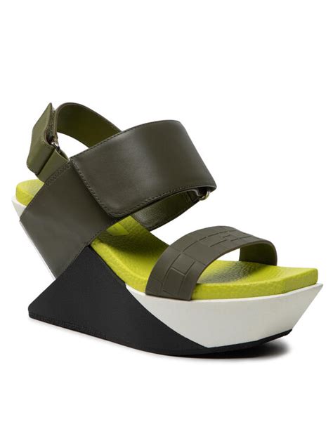 United Nude Sandały Delta Wedge Sandal 104139816 Zielony Modivo pl