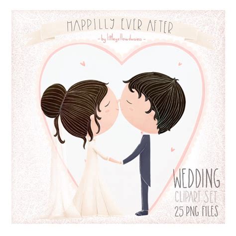 Bride and Groom Clipart, Wedding Clip Art, Cute Couple, DIY Wedding ...