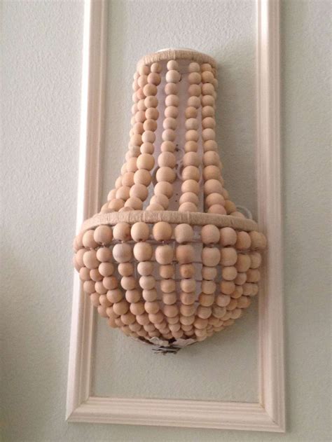 10 Unique Wood Bead Wall Sconce Photos Wooden Wall Design Diy