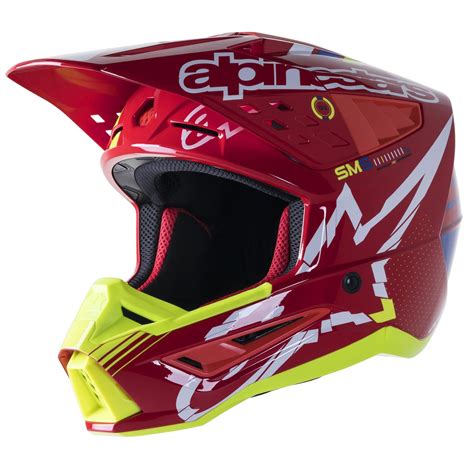 Alpinestars MX Helmet S-M5 Action - Red/White/Neon Yellow | Maciag Offroad