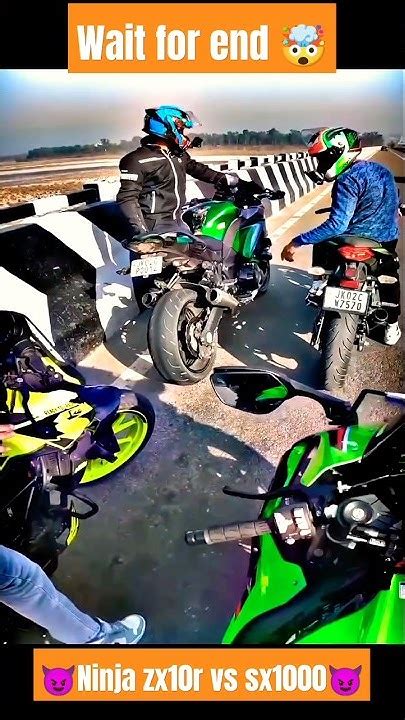 Ninja Zx10r 🔥🔥 Vs Sx 1000😈😈shorts Status Motovlog Bikelover Riding