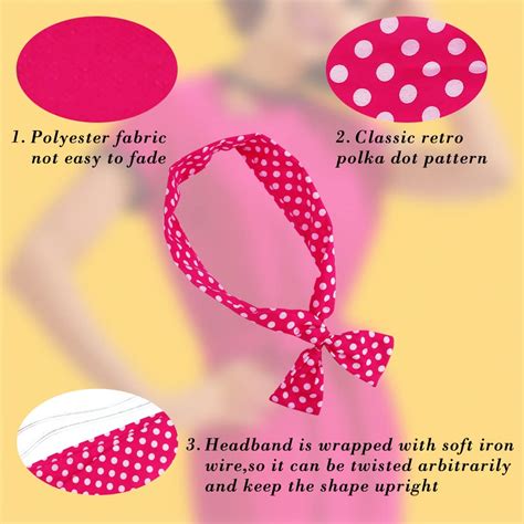 Ahoney Pack Pink Headband Bow Headbands For Women Wire Headband