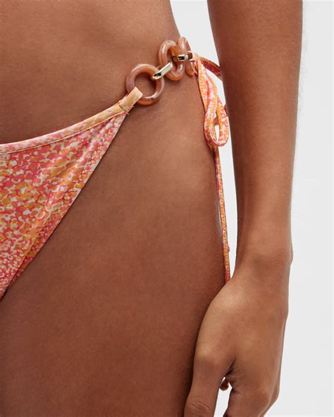 Ramy Brook Printed Jazzy Side Tie Bikini Bottoms Neiman Marcus