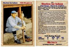 Shoeless Joe Jackson baseball card Waycross, Baseball Classic, American ...