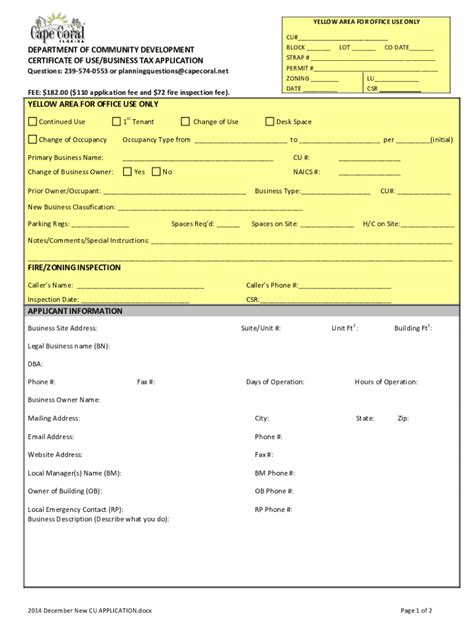 Fillable Online Fillable Online Certificate Of Use Business Tax