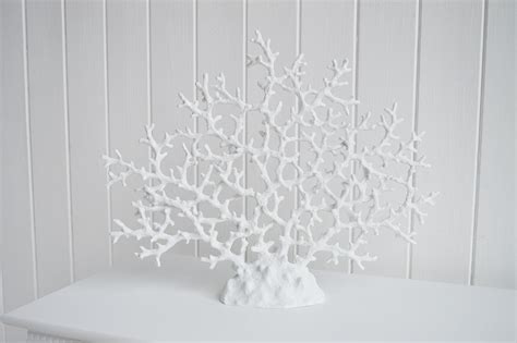 Decorative Artificial White Coral - Coffee Table Decor Elegant Coastal New England