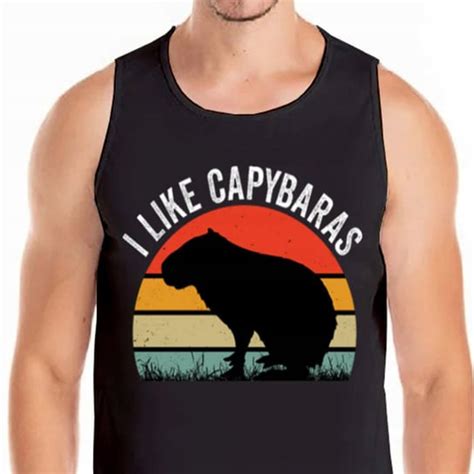 Tank Top Koszulka Capybara Kapibara M Czarna Inna Marka Moda