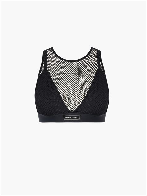 Pin Up Low Impact Sports Bra In Black Savage X Fenty Uk United Kingdom