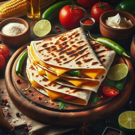 Premium Photo Delicious Mexican Food Quesadillas