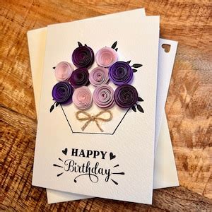 A6 Size Birthday Cards, Happy Birthday Cards, Gift Cards, Quilling ...