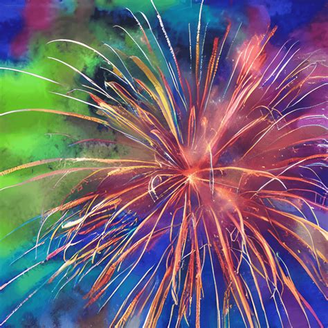 Blue Fireworks Background · Creative Fabrica