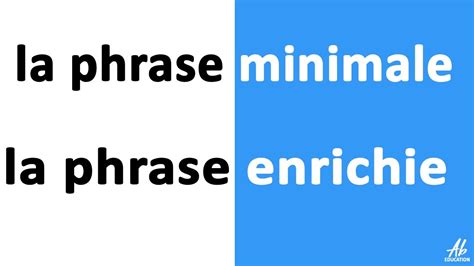 La Phrase Minimale La Phrase Enrichie Youtube