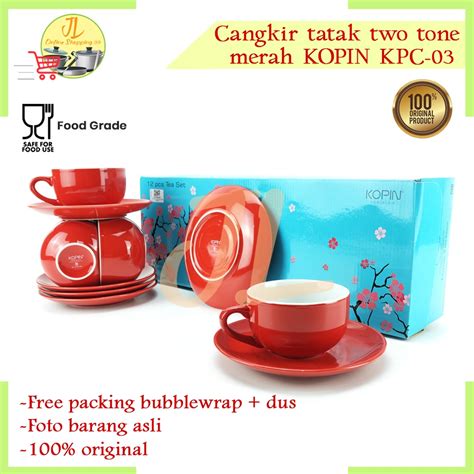 Jual Cangkir Tatak Warna Cokelat Pasang Cangkir Gelas Kopi Tea